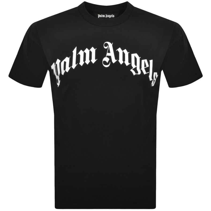 Image number 1 for Palm Angels Curved Logo T Shirt Black