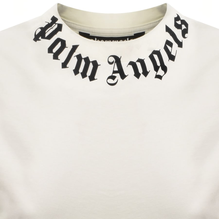 Image number 3 for Palm Angels Neck Logo T Shirt Off White