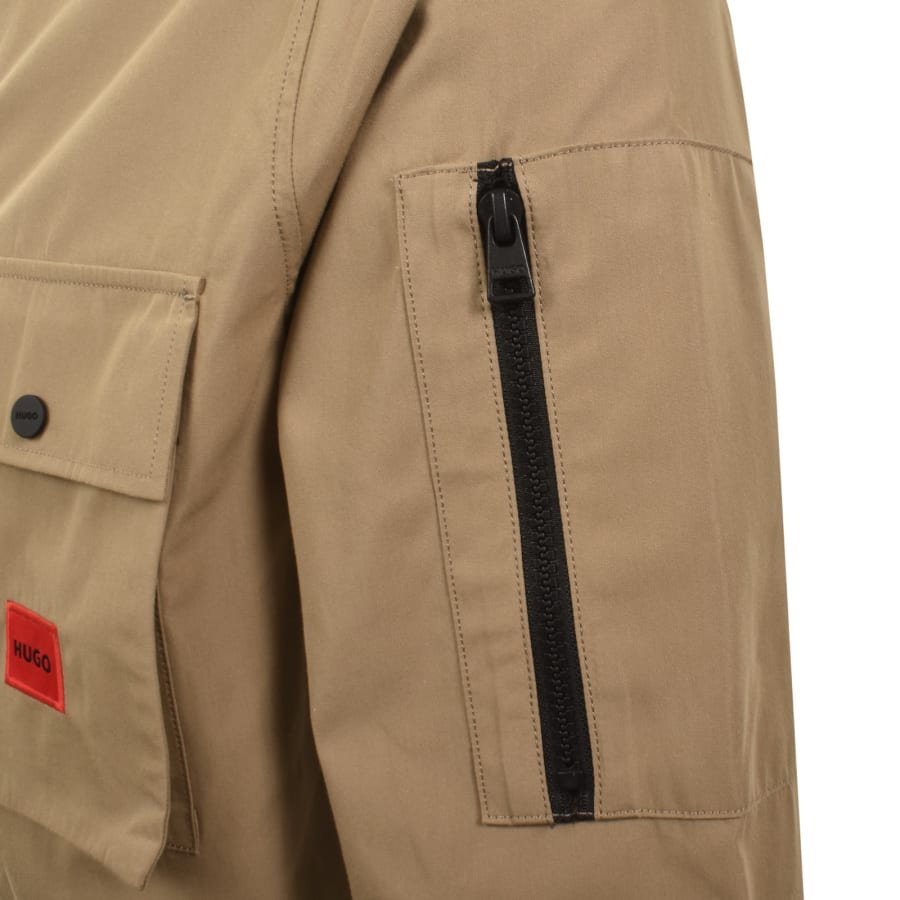Image number 5 for HUGO Emmond Overshirt Beige