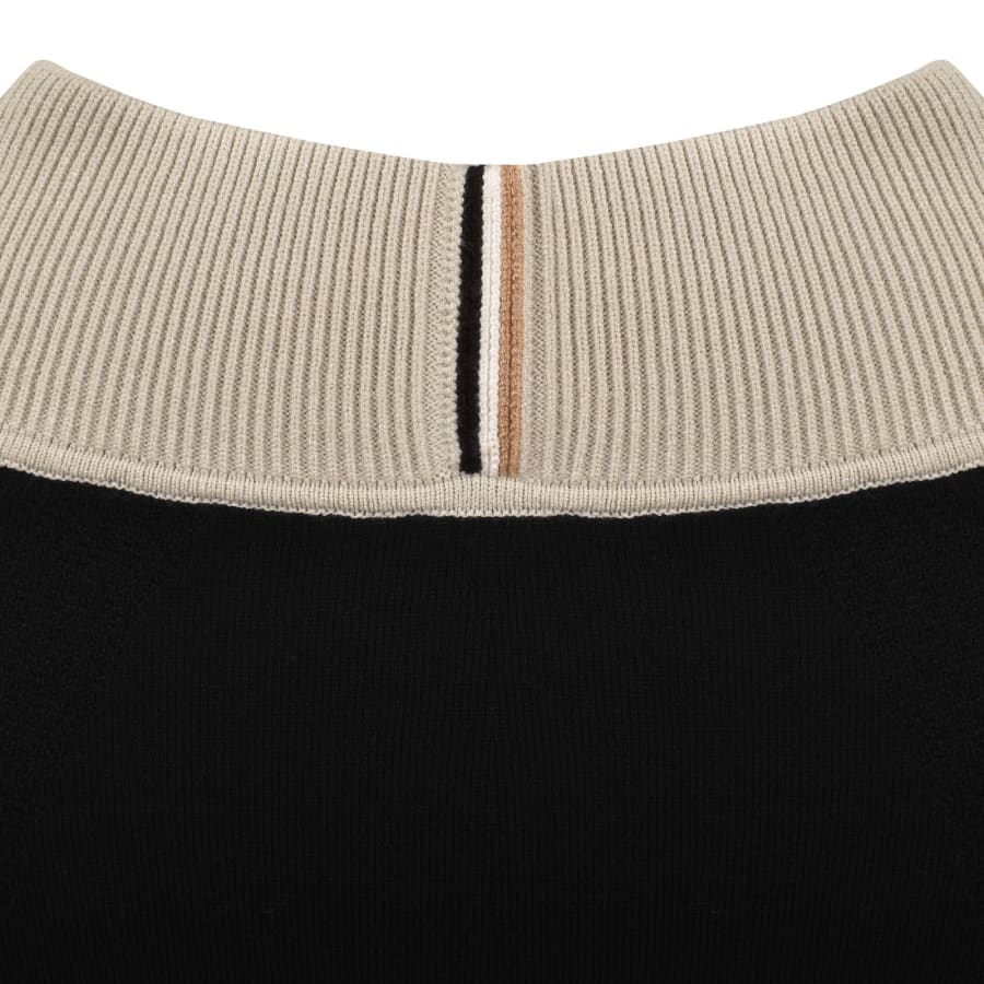Image number 5 for BOSS GOC Swing Quarter Zip Knit Jumper Black