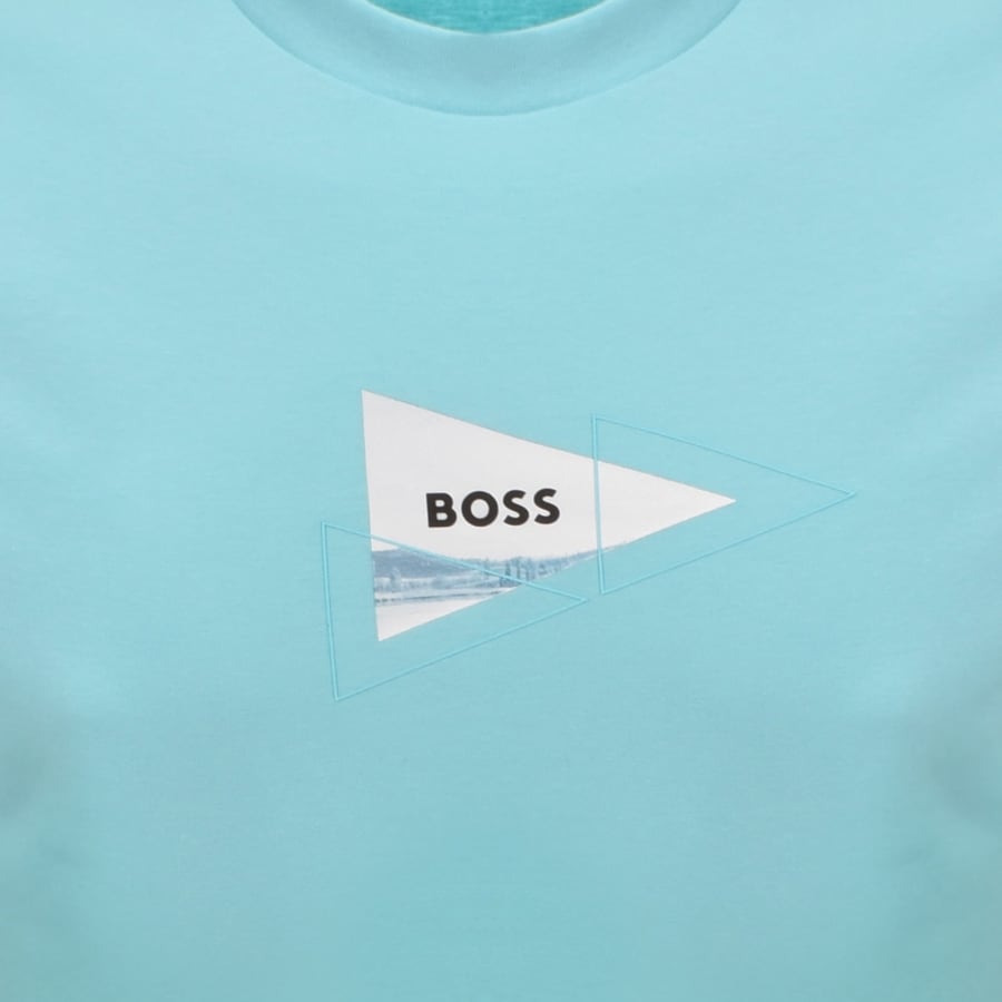 Image number 4 for BOSS Network Photo T Shirt Blue