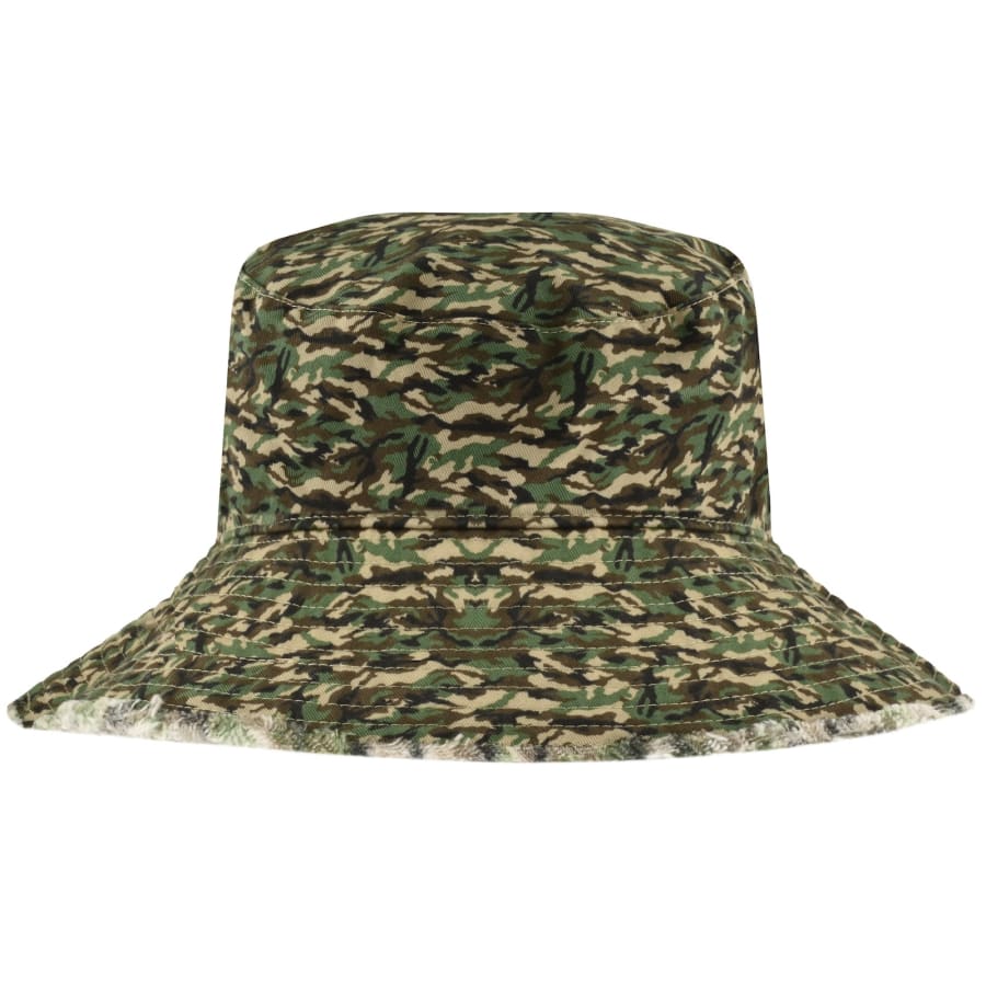 Image number 2 for Palm Angels Camo Fisherman Hat Green