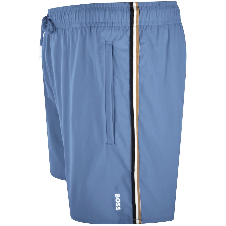 Image number 4 for BOSS Iconic Swim Shorts Blue