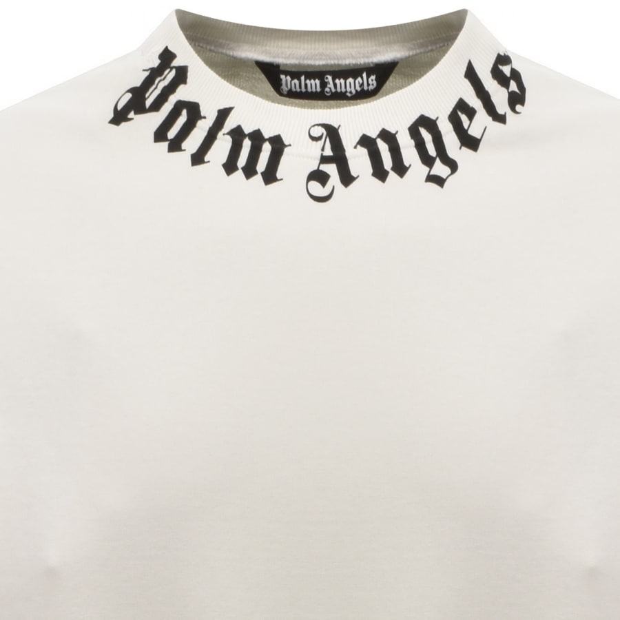 Image number 3 for Palm Angels Neck Logo Sweatshirt Off White