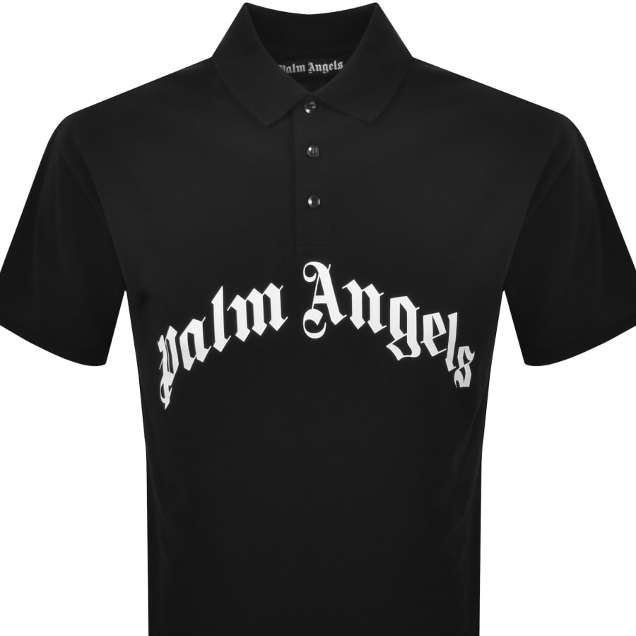 Image number 2 for Palm Angels Curved Logo Polo Black