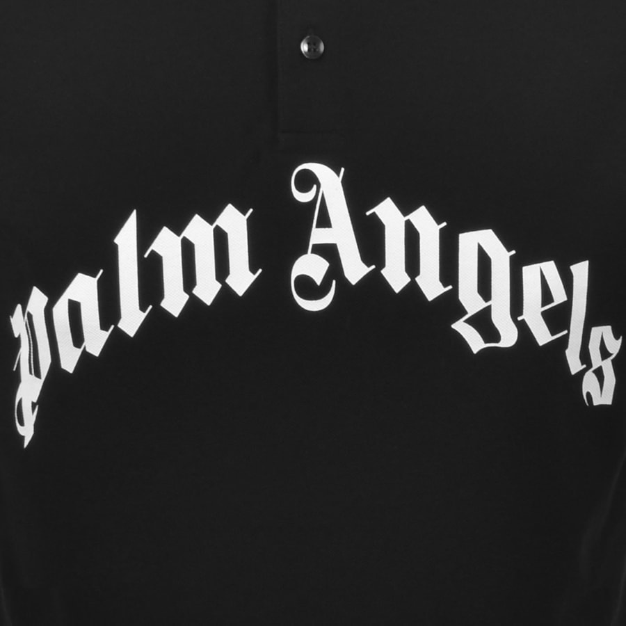 Image number 3 for Palm Angels Curved Logo Polo Black