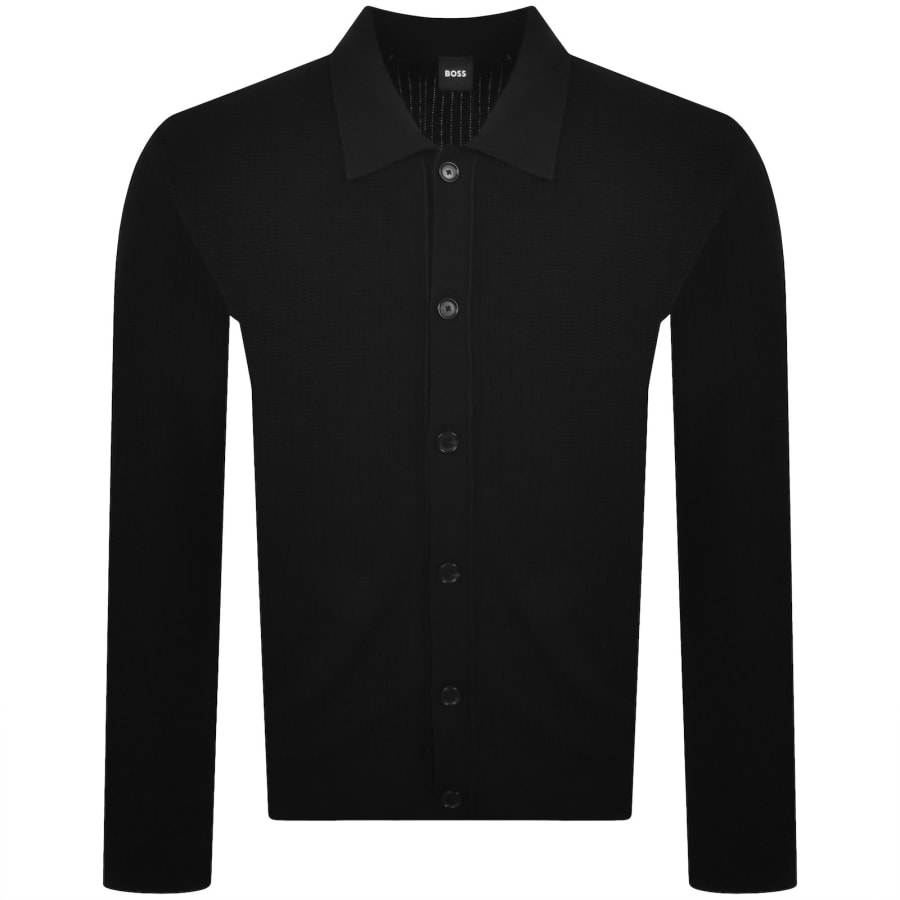 Image number 1 for BOSS Laconico Knit Shirt Black