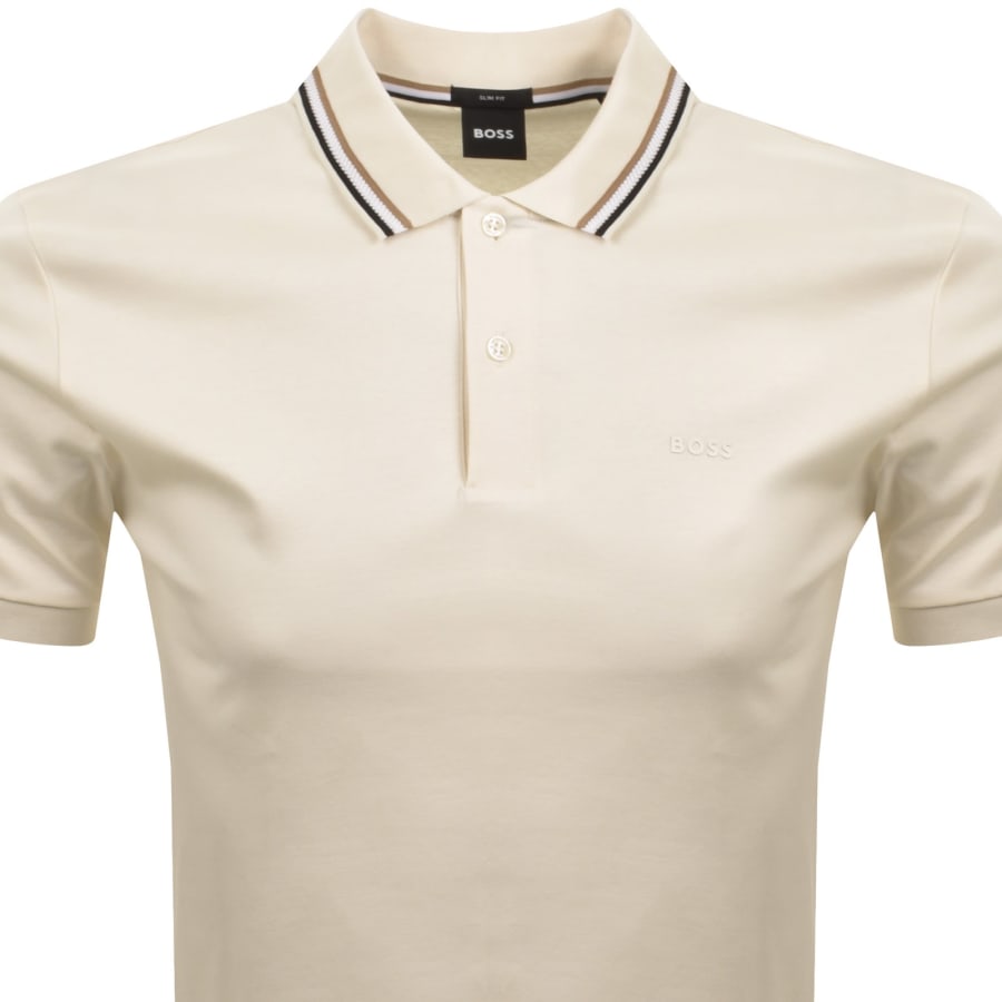 Image number 2 for BOSS Penrose 38 Polo T Shirt Cream
