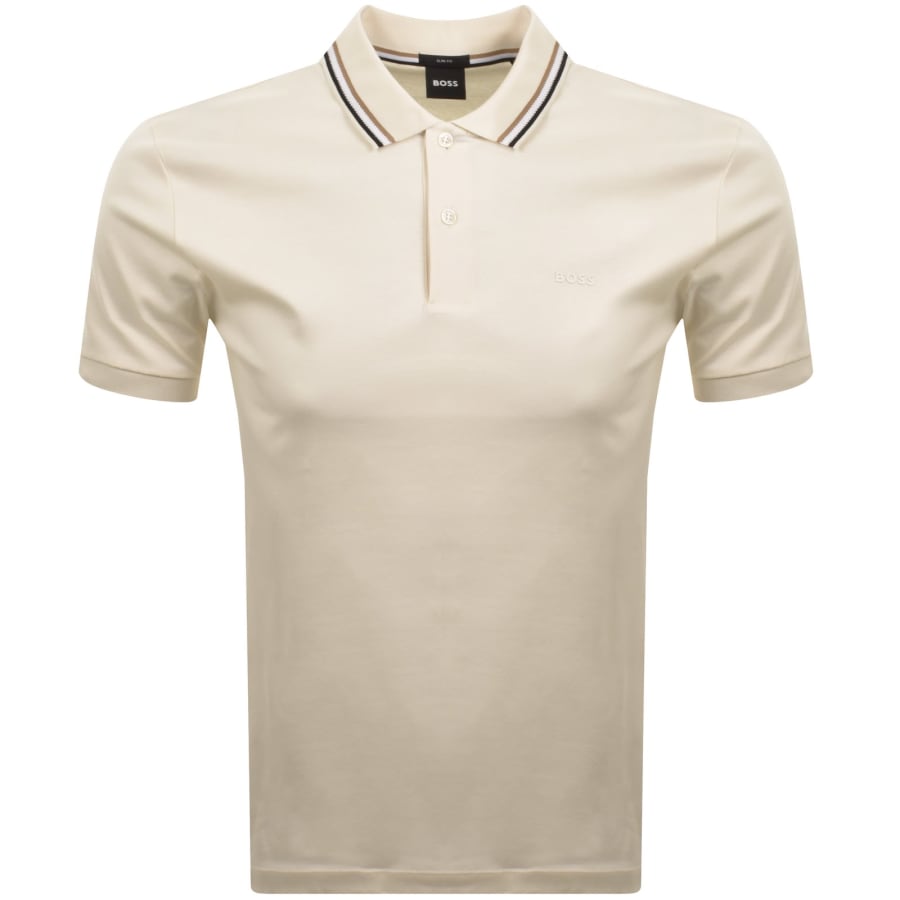 Image number 1 for BOSS Penrose 38 Polo T Shirt Cream