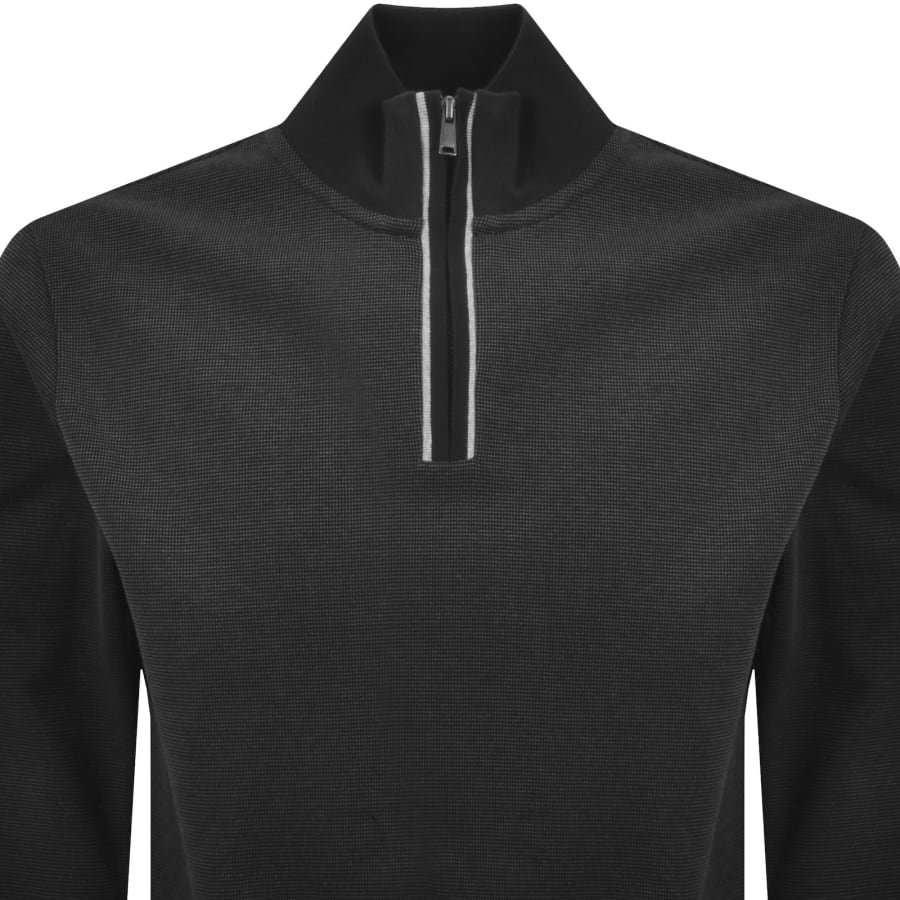Image number 2 for BOSS H Sidney 80 Quarter Zip Sweatshirt Black