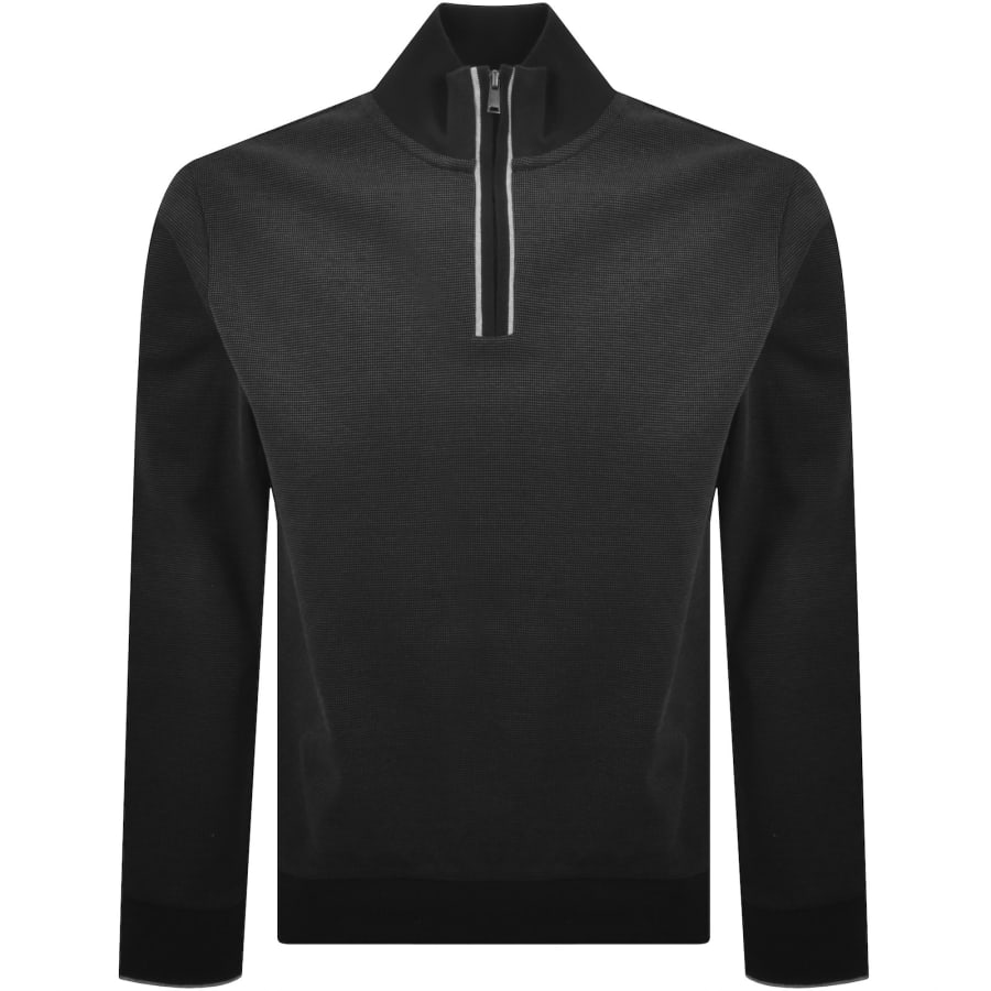 Image number 1 for BOSS H Sidney 80 Quarter Zip Sweatshirt Black