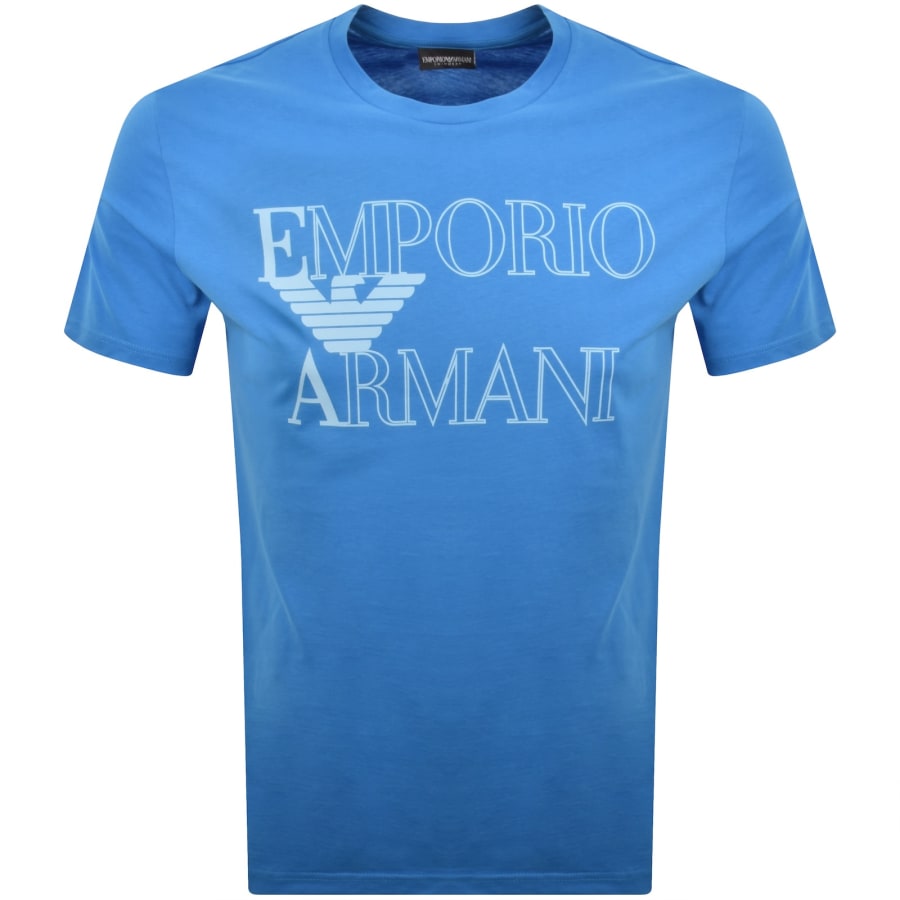Image number 1 for Emporio Armani Logo T Shirt Blue