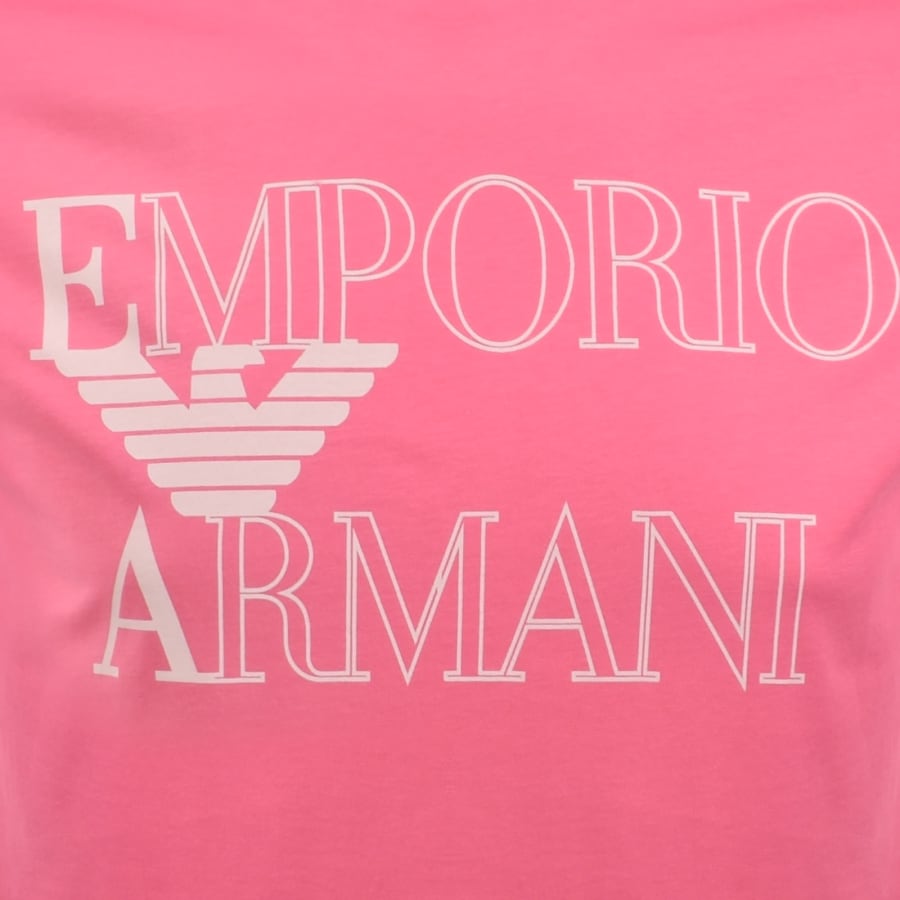 Image number 3 for Emporio Armani Logo T Shirt Pink