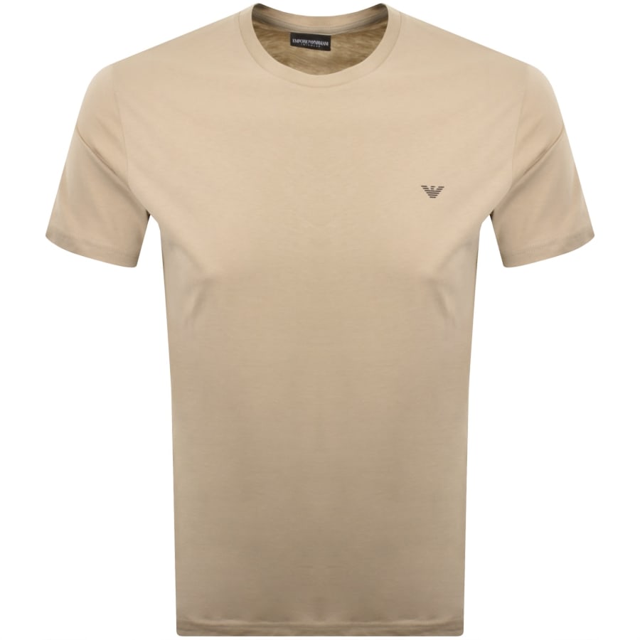 Image number 2 for Emporio Armani Logo T Shirt Beige