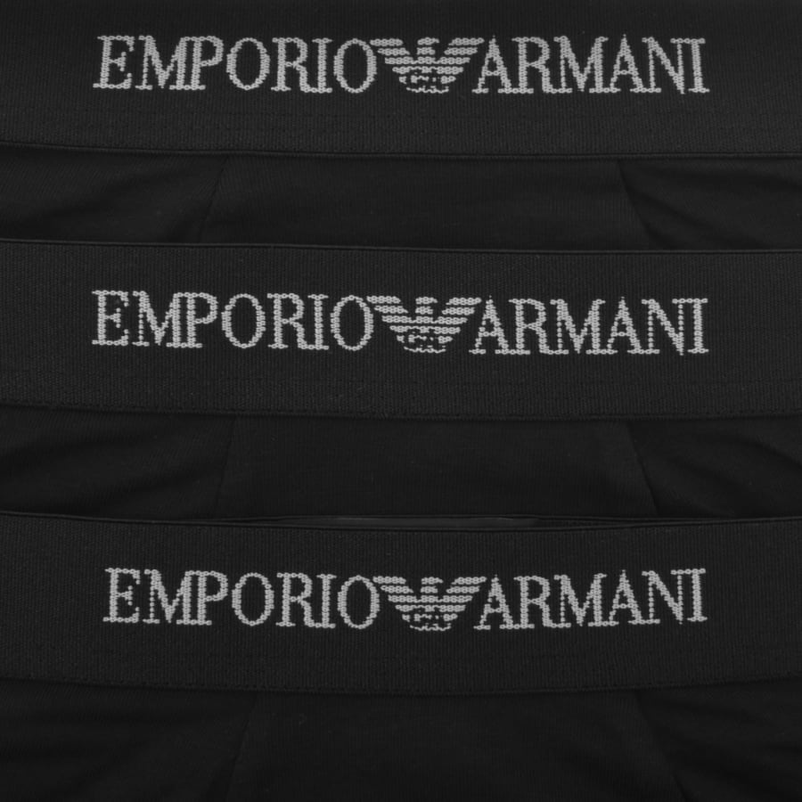 Image number 3 for Emporio Armani 3 Pack Boxers Black