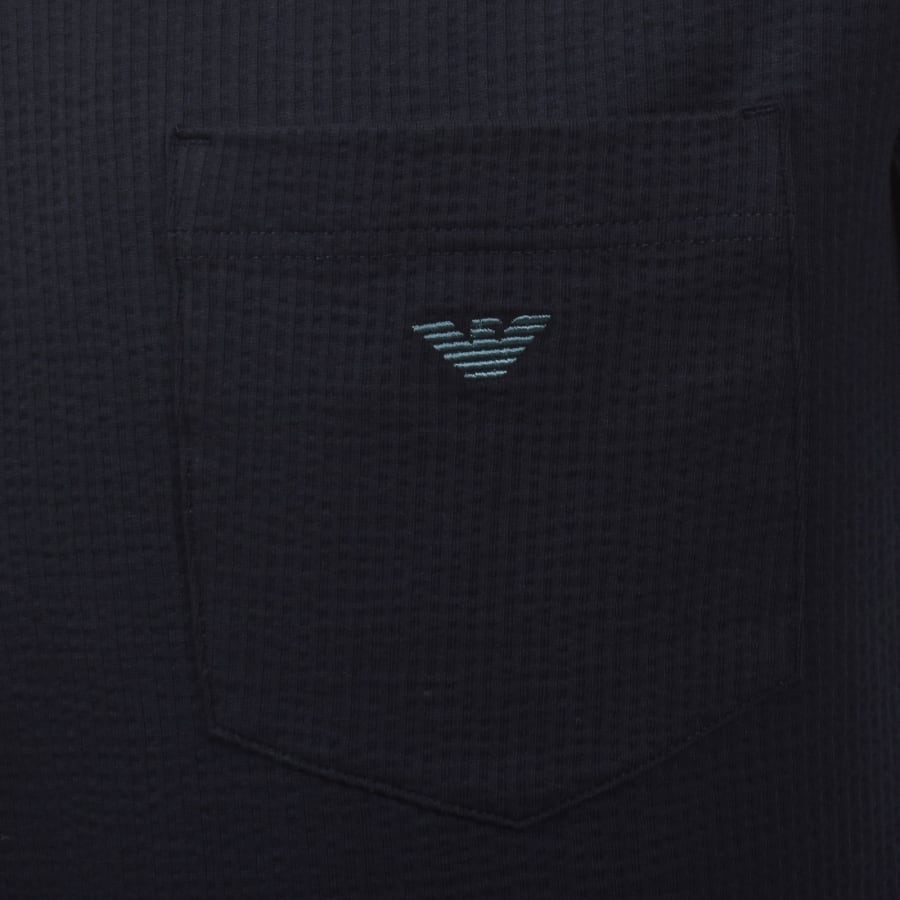 Image number 3 for Emporio Armani Short Sleeved Shirt Navy