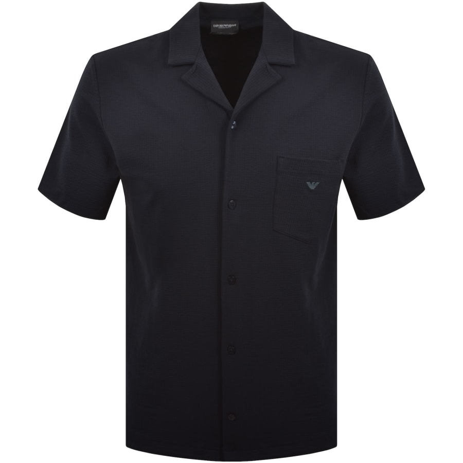 Image number 1 for Emporio Armani Short Sleeved Shirt Navy