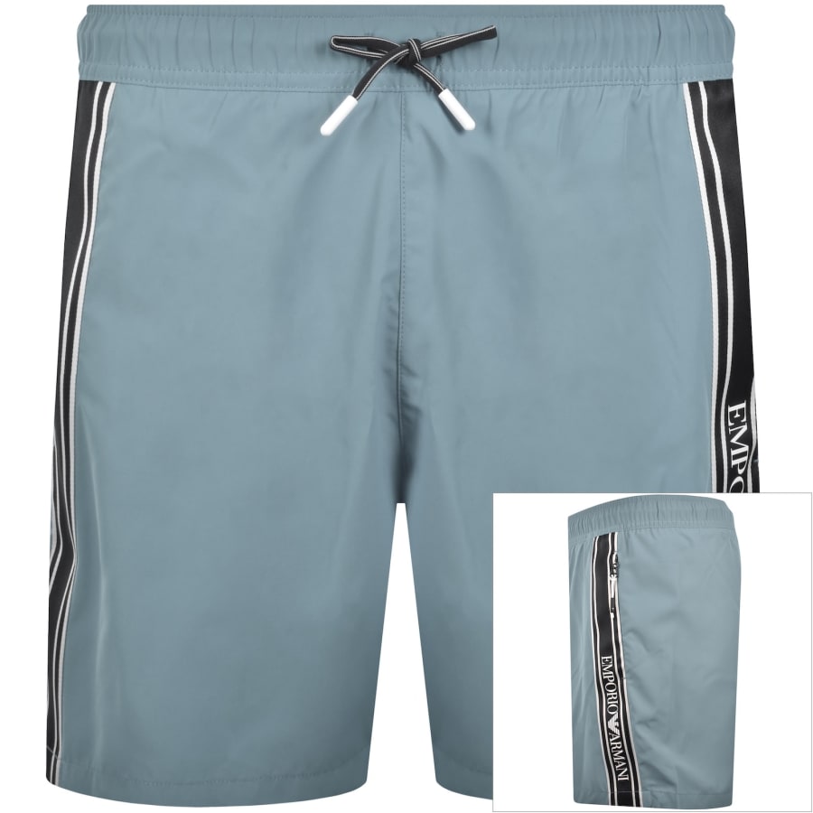 Image number 1 for Emporio Armani Boxer Swim Shorts Blue