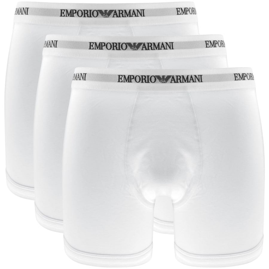 Image number 1 for Emporio Armani 3 Pack Boxers White