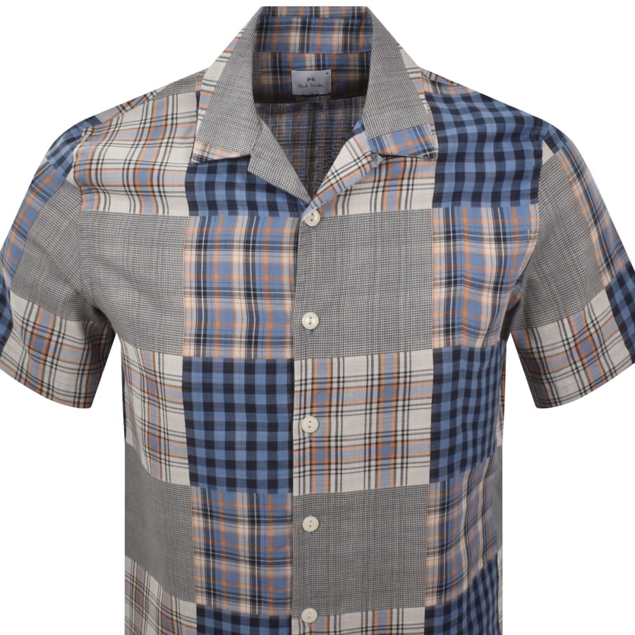 Image number 2 for Paul Smith Short Sleeve Shirt Blue