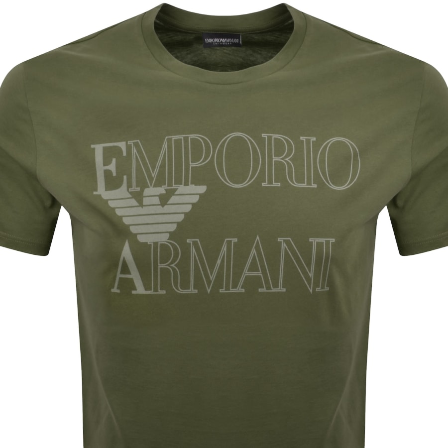 Image number 2 for Emporio Armani Logo T Shirt Green