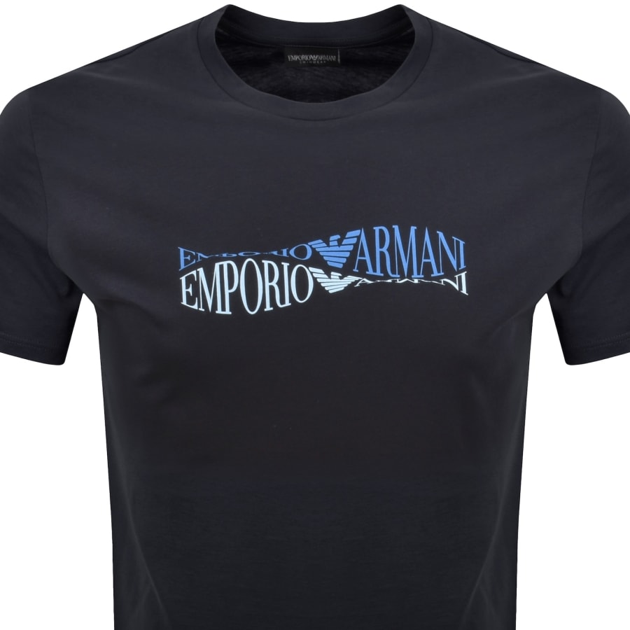 Image number 2 for Emporio Armani Logo T Shirt Navy