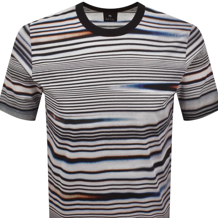 Image number 2 for Paul Smith Striped Regular Fit T Shirt White