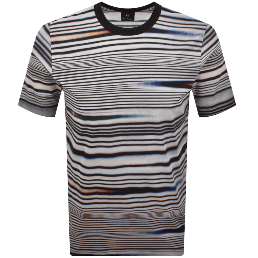 Image number 1 for Paul Smith Striped Regular Fit T Shirt White