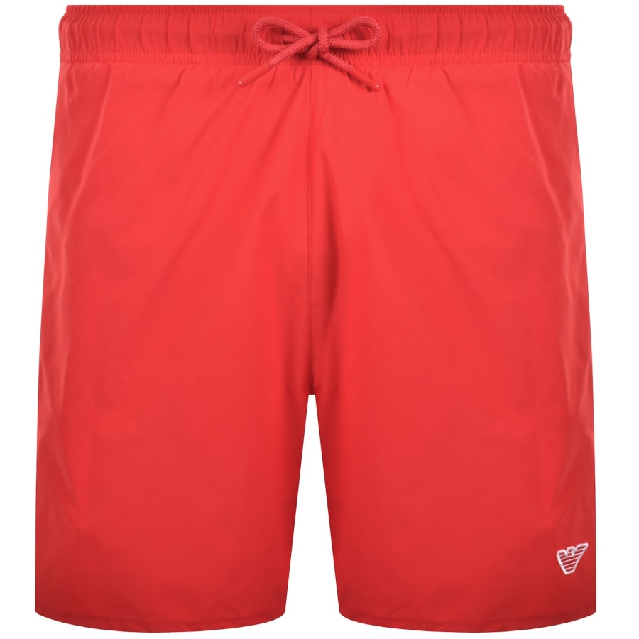 Image number 1 for Emporio Armani Boxer Swim Shorts Red