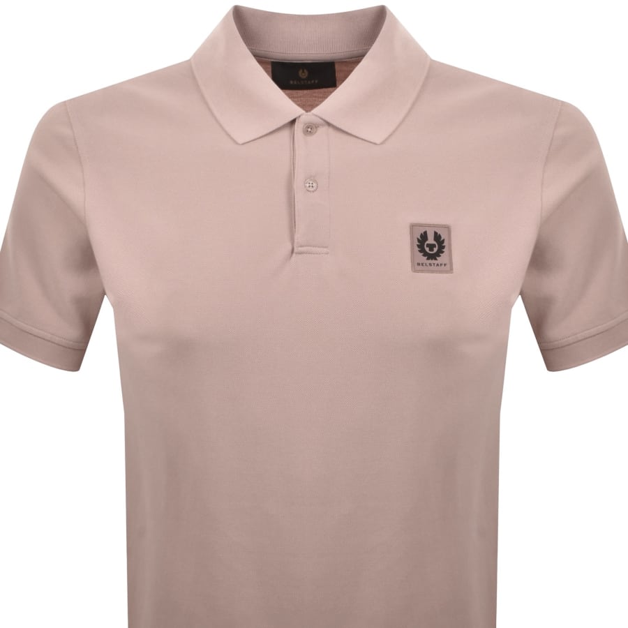 Image number 2 for Belstaff Logo Polo T Shirt Dusk Pink