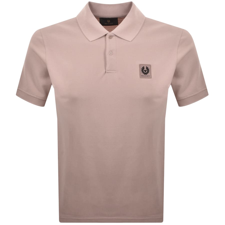 Image number 1 for Belstaff Logo Polo T Shirt Dusk Pink