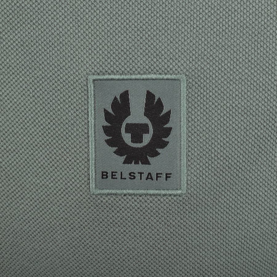 Image number 3 for Belstaff Logo Polo T Shirt Atlantic Grey
