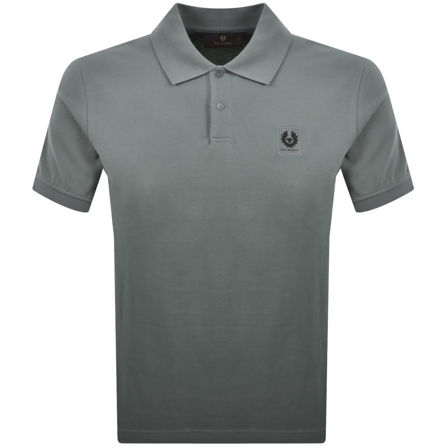 Image number 1 for Belstaff Logo Polo T Shirt Atlantic Grey