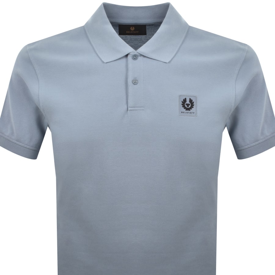 Image number 2 for Belstaff Logo Polo T Shirt Mist Blue