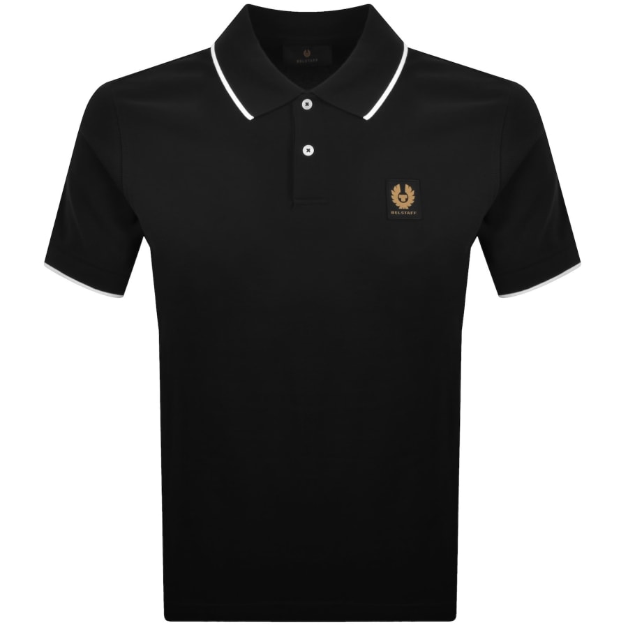 Image number 1 for Belstaff Tipped Polo T Shirt Black