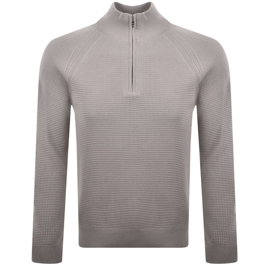 Image number 2 for Belstaff Bradwell Quarter Zip Jumper Grey
