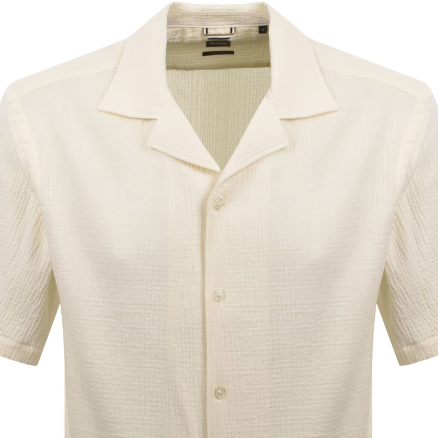 Image number 2 for BOSS Lars Short Sleeve Shirt Cream