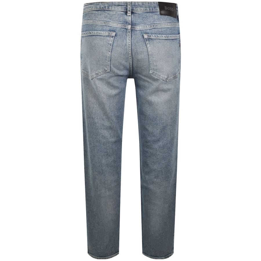 Image number 3 for BOSS Ogden Straight Fit Jeans Light Wash Blue