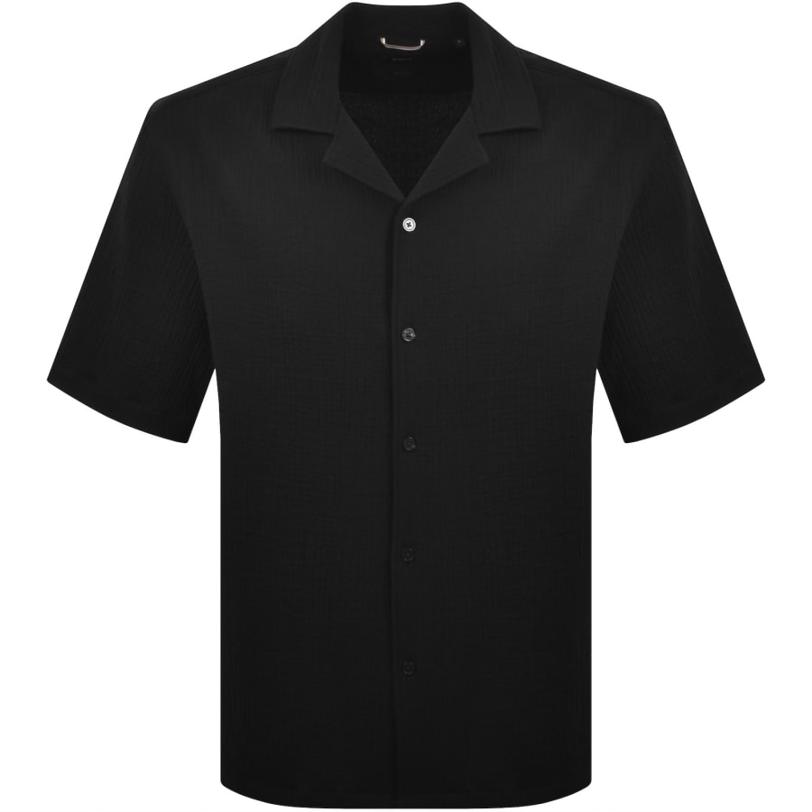 Image number 1 for BOSS Lars Short Sleeve Shirt Black