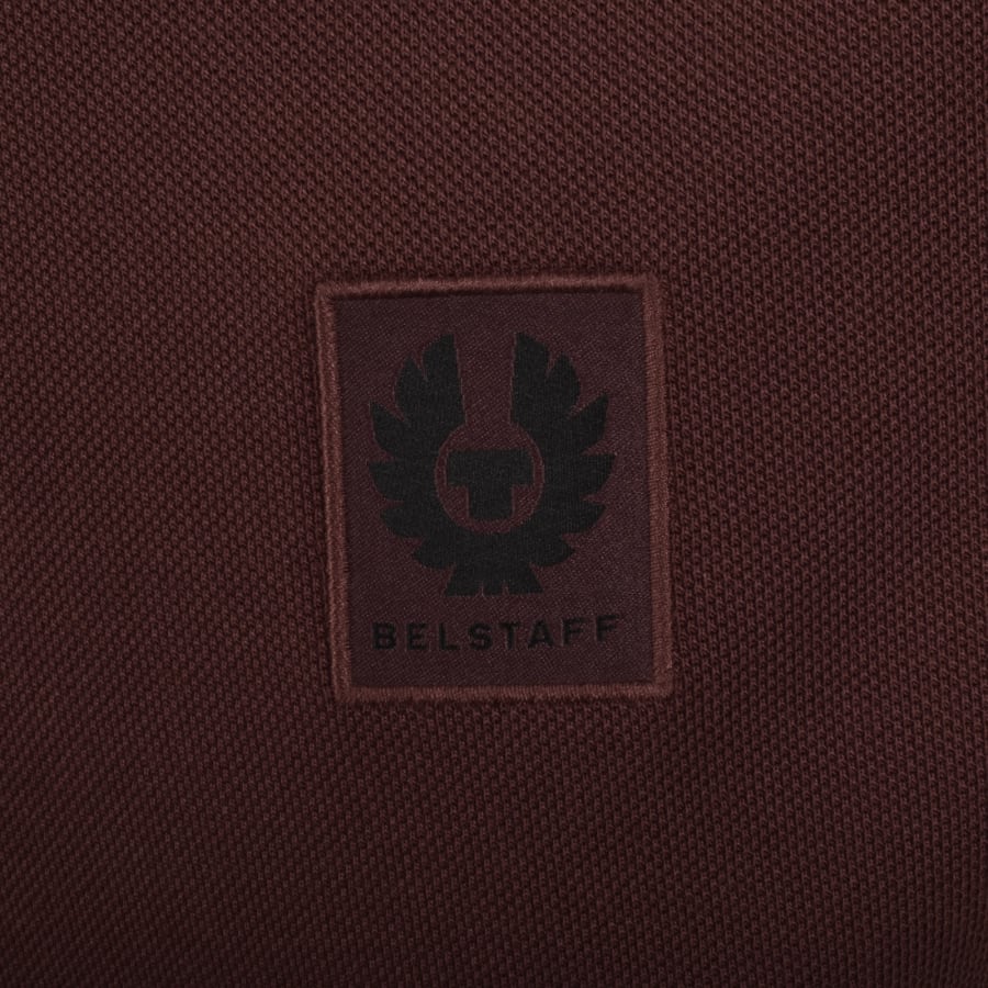 Image number 3 for Belstaff Tipped Polo T Shirt Burgundy