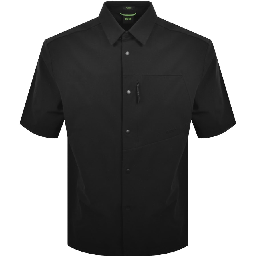 Image number 1 for BOSS ST Network Short Sleeve Shirt Black