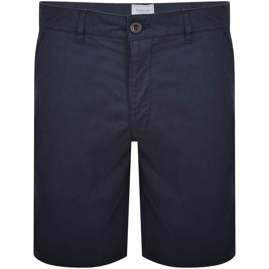 Image number 1 for Farah Hawk Twill Shorts Navy