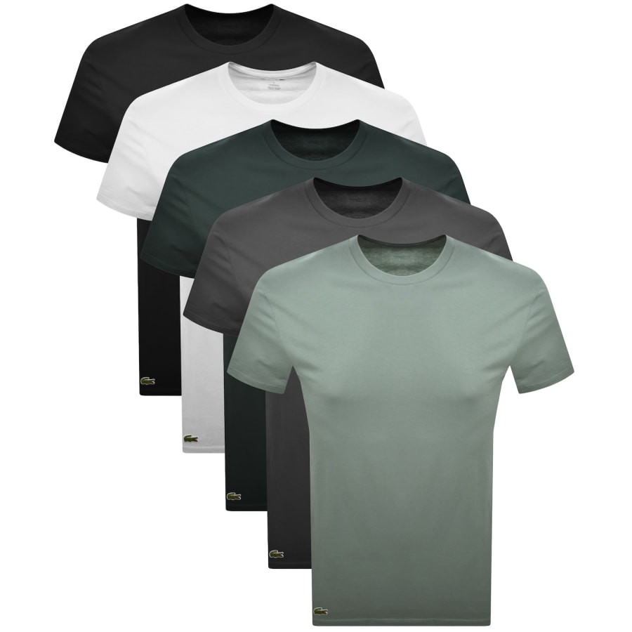 Image number 1 for Lacoste Slim Fit 5 Pack T Shirts