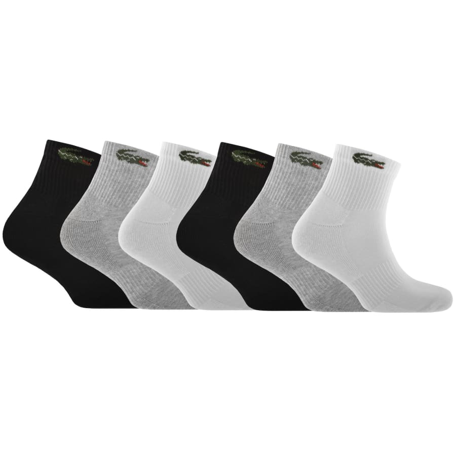 Image number 1 for Lacoste 6 Pack Ankle Socks