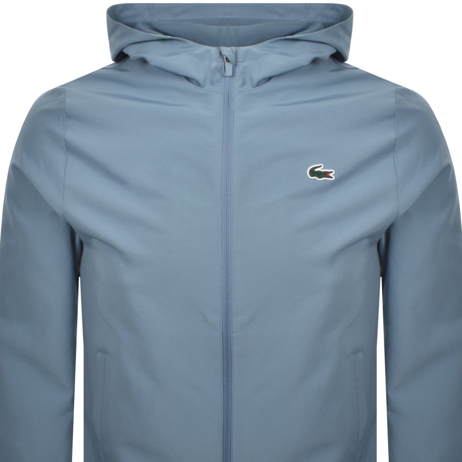 Image number 2 for Lacoste Hooded Track Jacket Blue