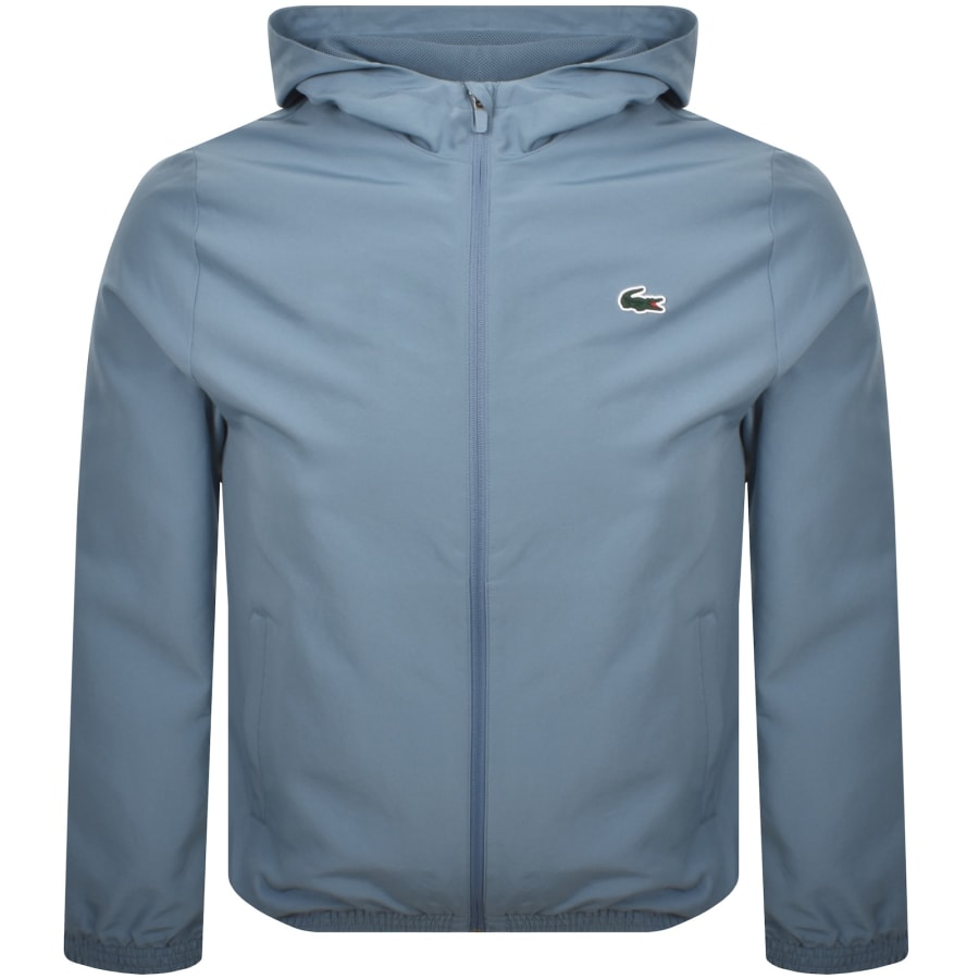 Image number 1 for Lacoste Hooded Track Jacket Blue
