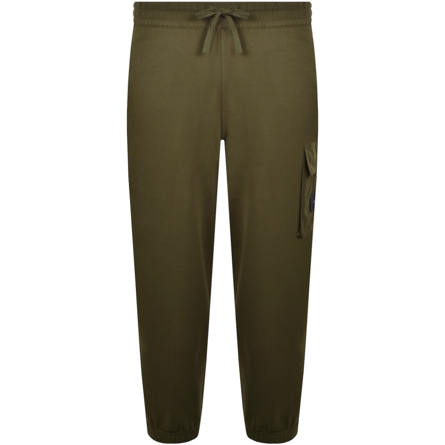 Image number 2 for Calvin Klein Jeans Terry Badge Joggers Green