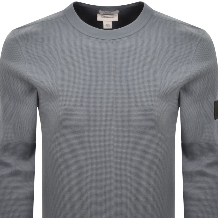Image number 3 for Calvin Klein Jeans Long Sleeve T Shirt Blue