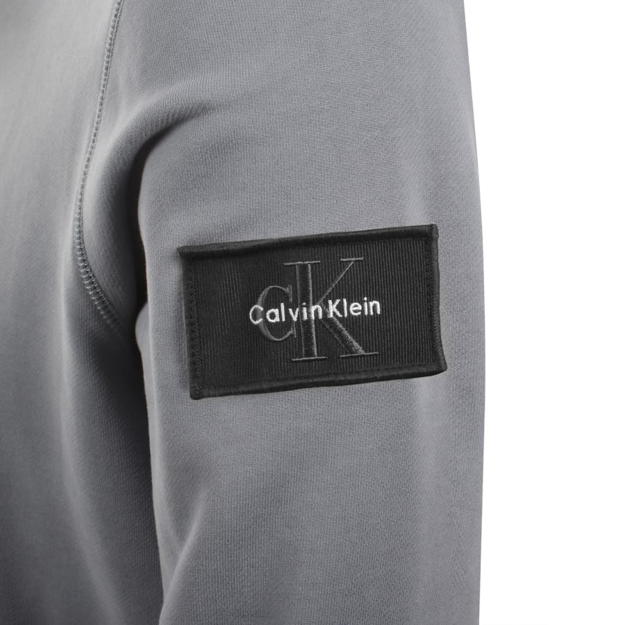 Image number 4 for Calvin Klein Jeans Badge Hoodie Blue