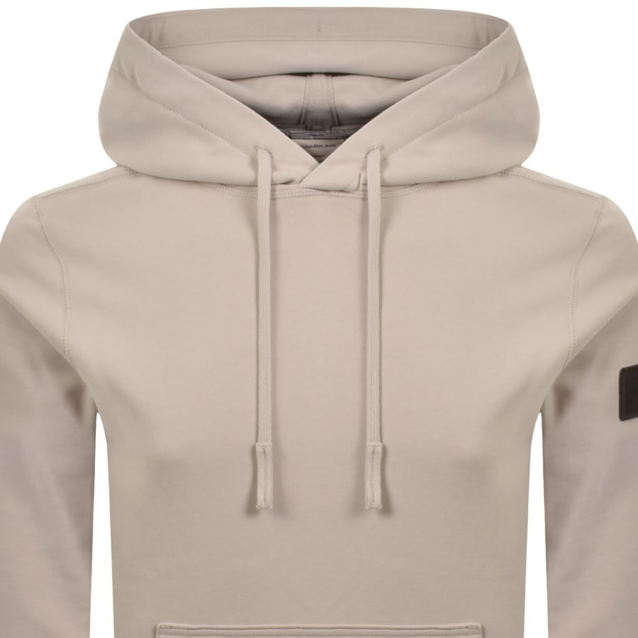 Image number 3 for Calvin Klein Jeans Badge Hoodie Grey